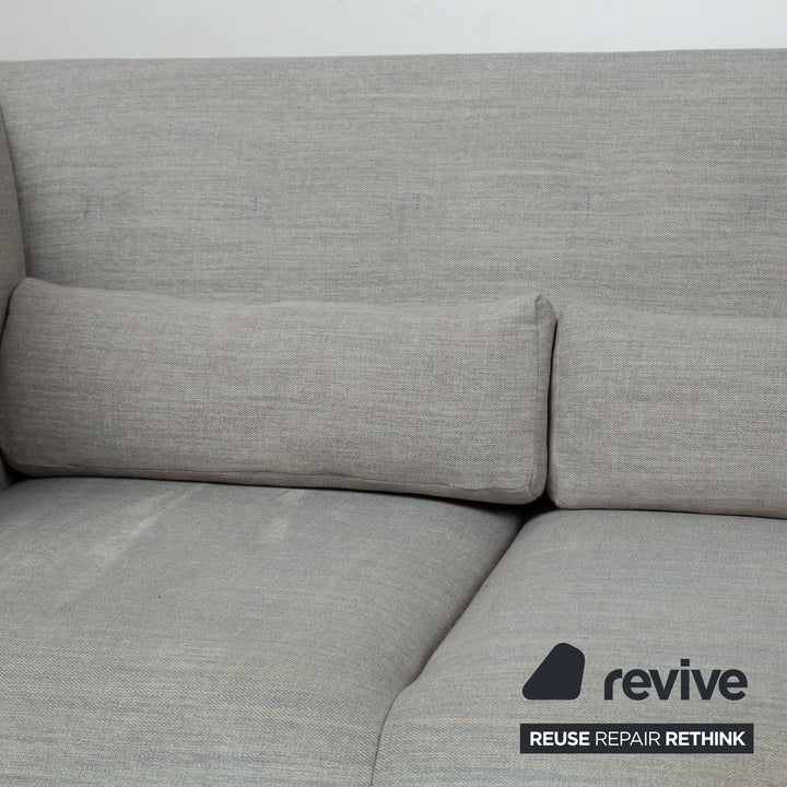 Ligne Roset MCD Stoff 2x Dreisitzer Grau Beige Taupe Sofa Couch