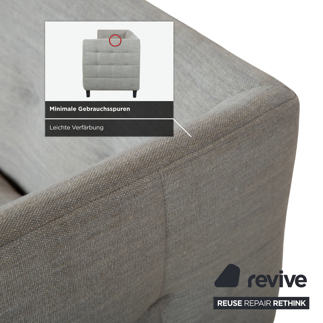 Ligne Roset MCD Stoff 2x Dreisitzer Grau Beige Taupe Sofa Couch