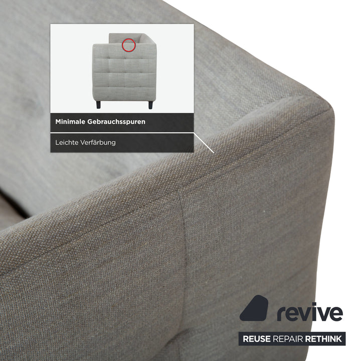 Ligne Roset MCD Stoff 2x Dreisitzer Grau Beige Taupe Sofa Couch