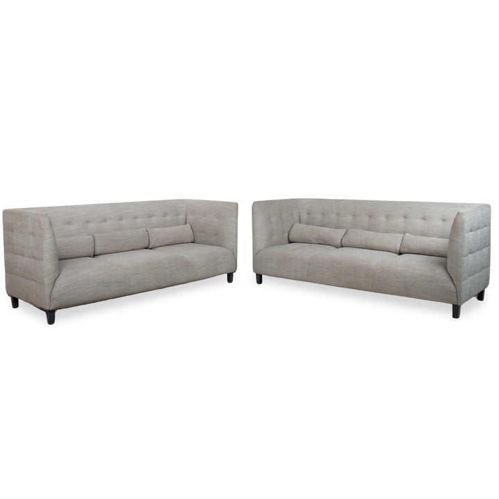 Ligne Roset MCD Stoff 2x Dreisitzer Grau Beige Taupe Sofa Couch