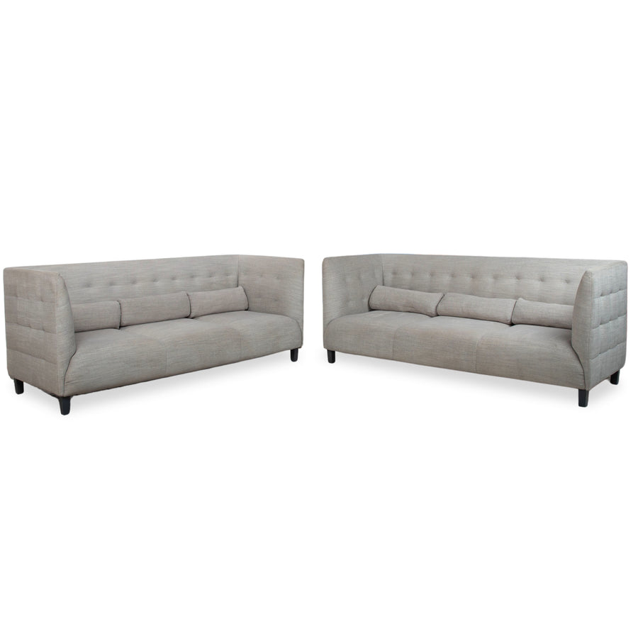 Ligne Roset MCD Stoff 2x Dreisitzer Grau Beige Taupe Sofa Couch
