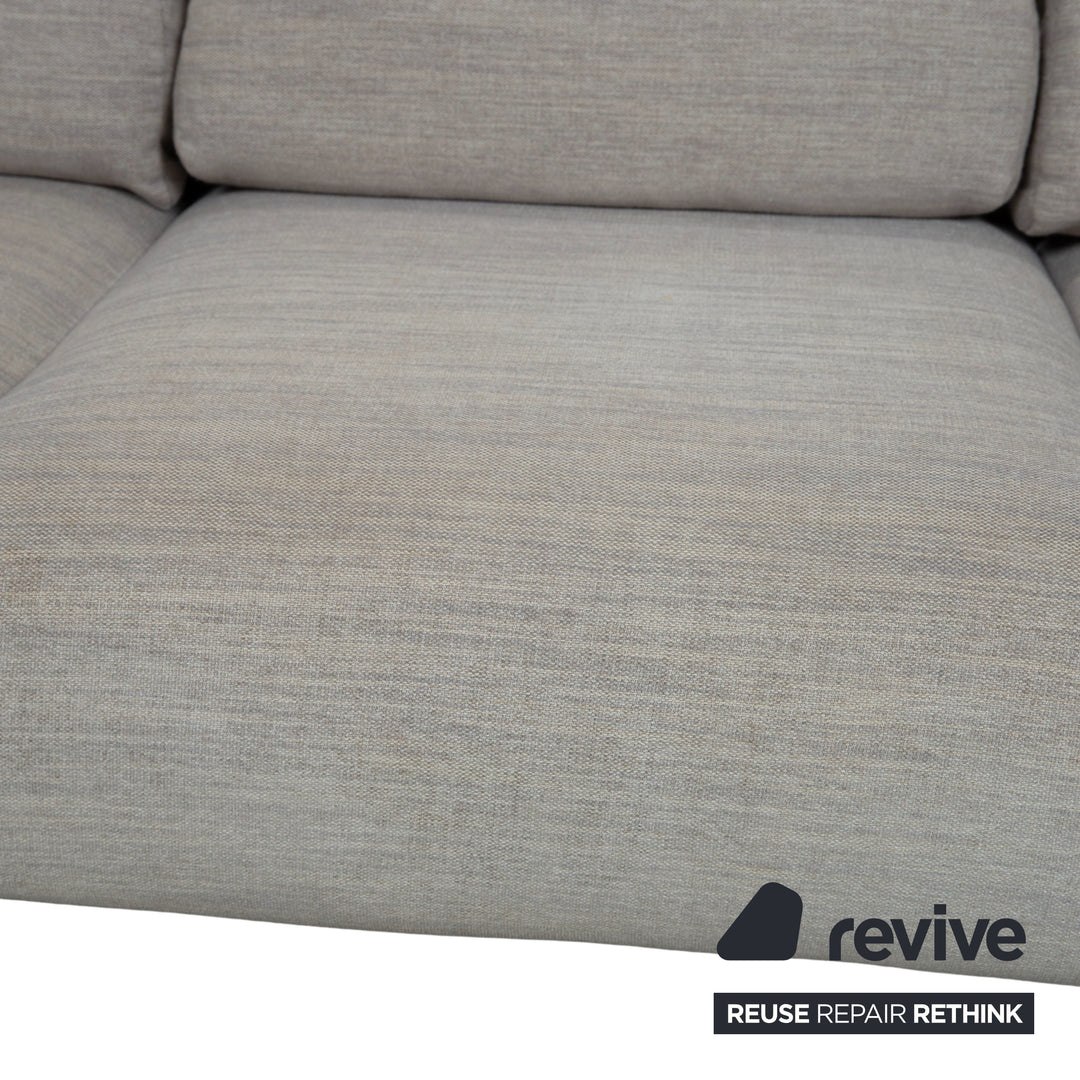 Ligne Roset MCD Stoff 2x Dreisitzer Grau Beige Taupe Sofa Couch