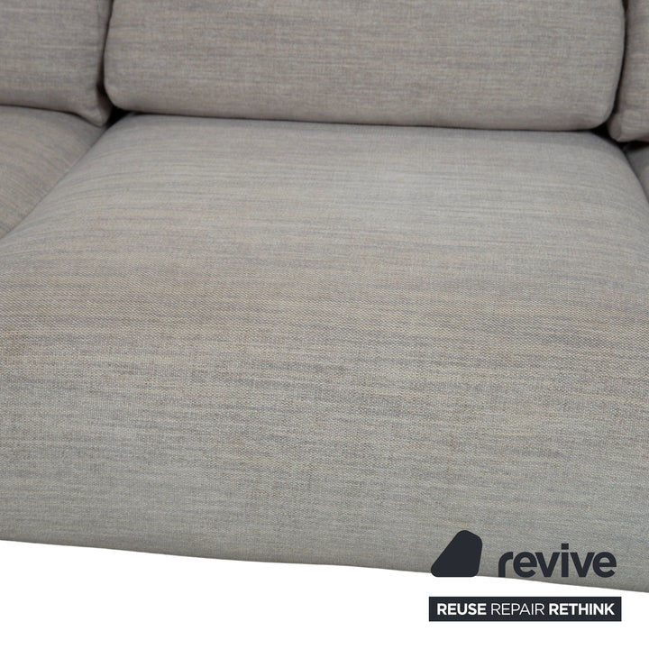Ligne Roset MCD Stoff 2x Dreisitzer Grau Beige Taupe Sofa Couch