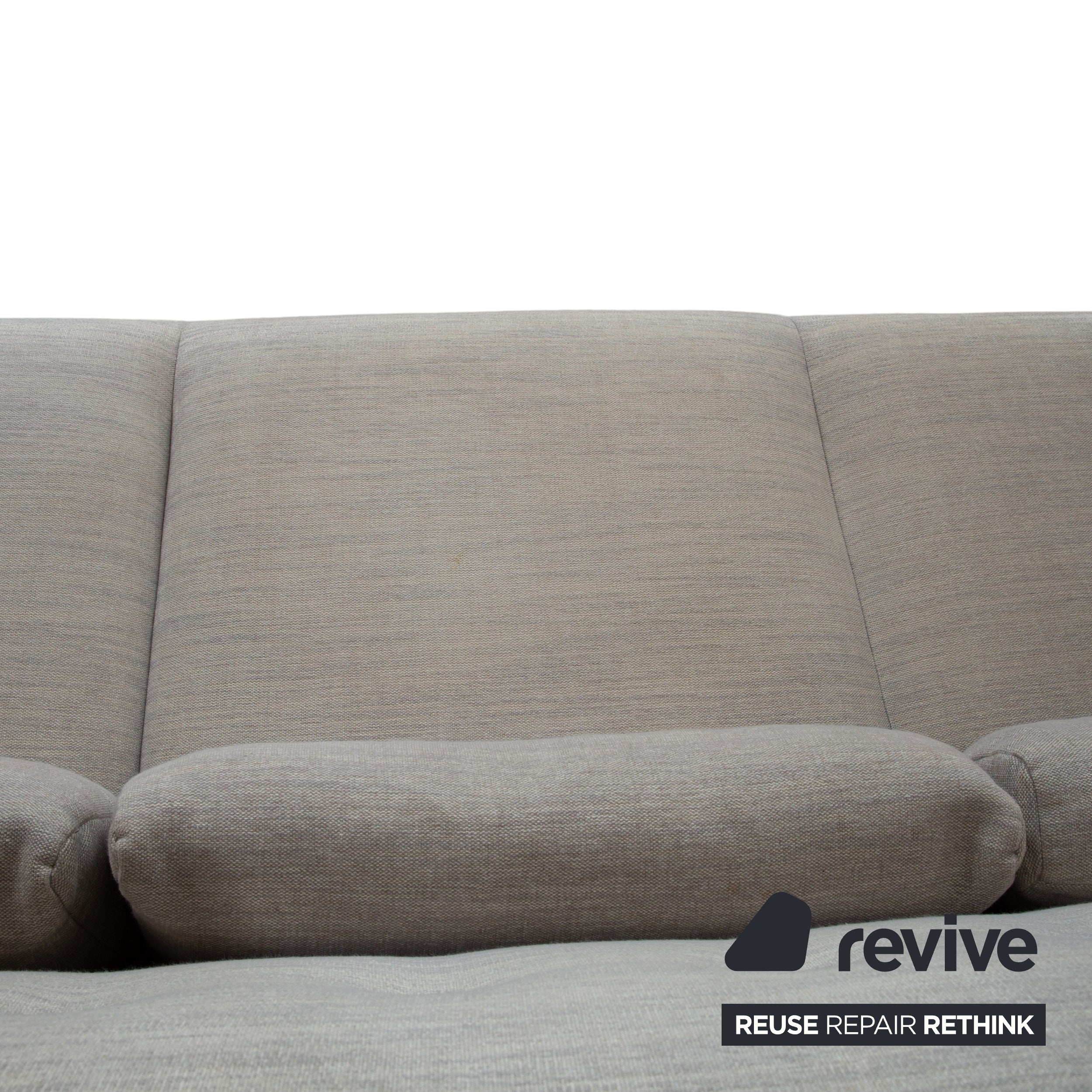 Ligne Roset MCD tyg 2x tresits soffa grå beige taupe soffa