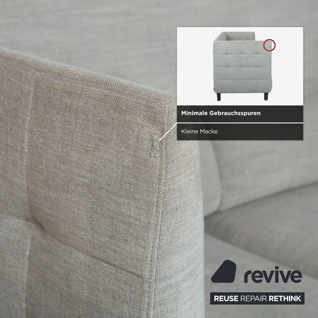 Ligne Roset MCD Stoff 2x Dreisitzer Grau Beige Taupe Sofa Couch