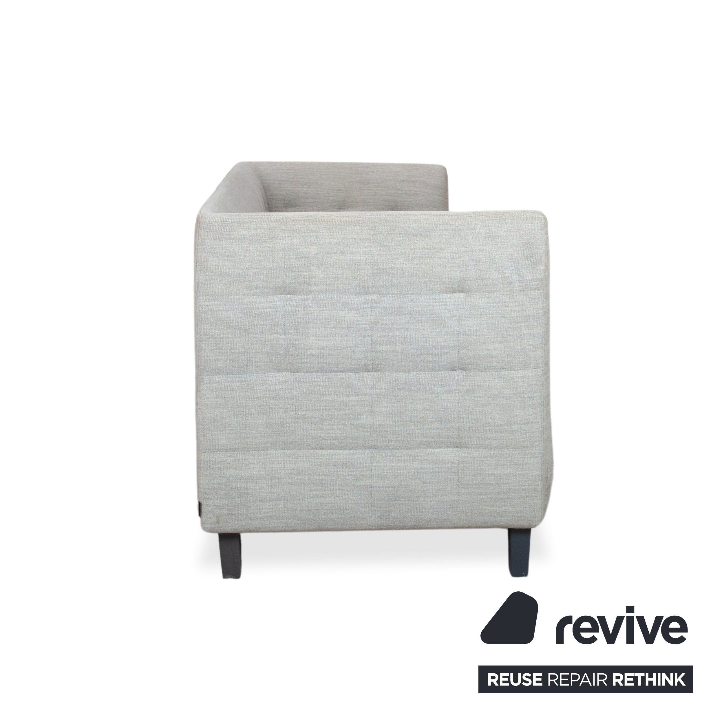 Ligne Roset MCD tyg tresitssoffa grå beige taupe soffa