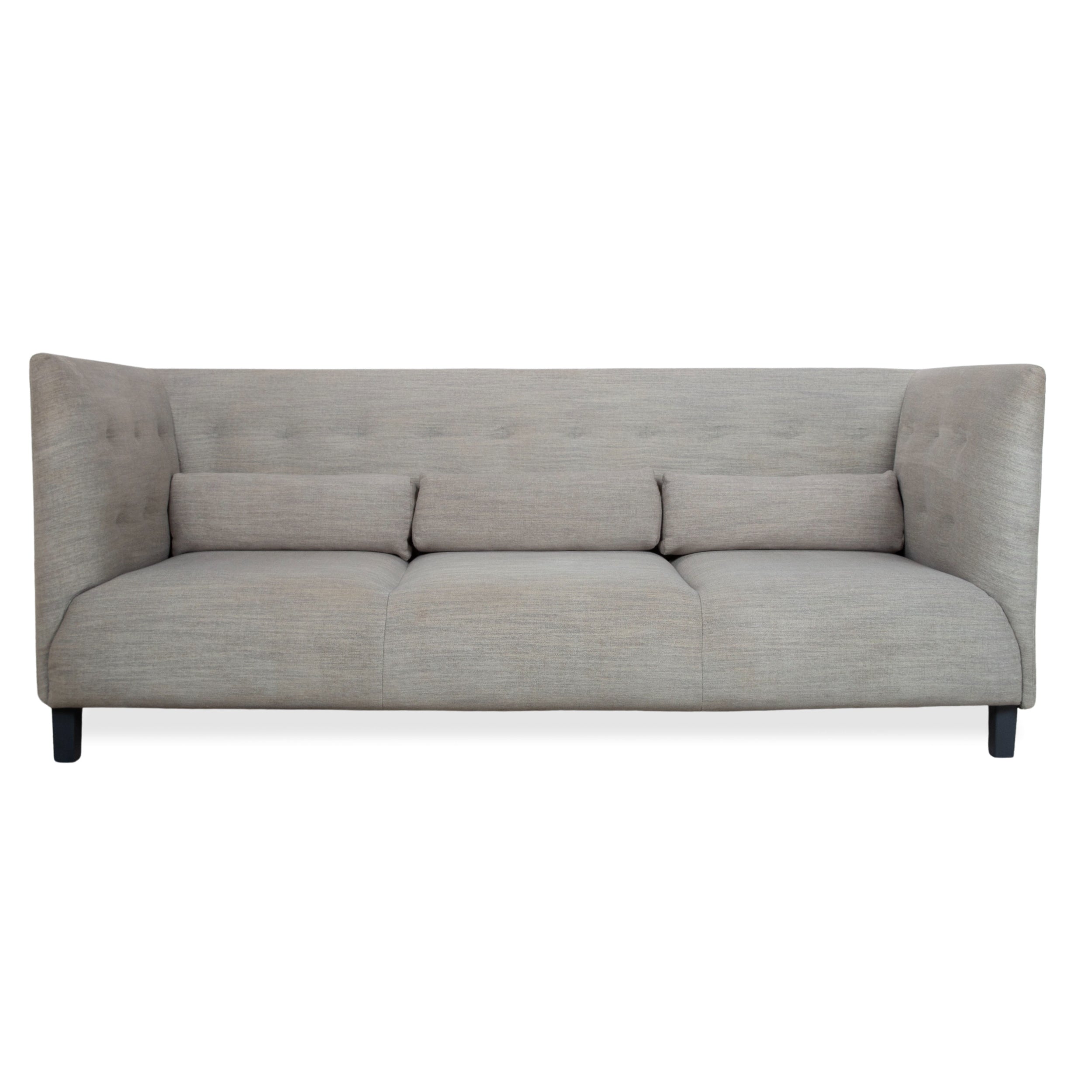 Ligne Roset MCD tyg tresitssoffa grå beige taupe soffa