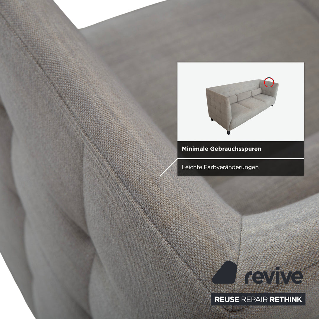 Ligne Roset MCD Stoff Dreisitzer Grau Beige Taupe Sofa Couch