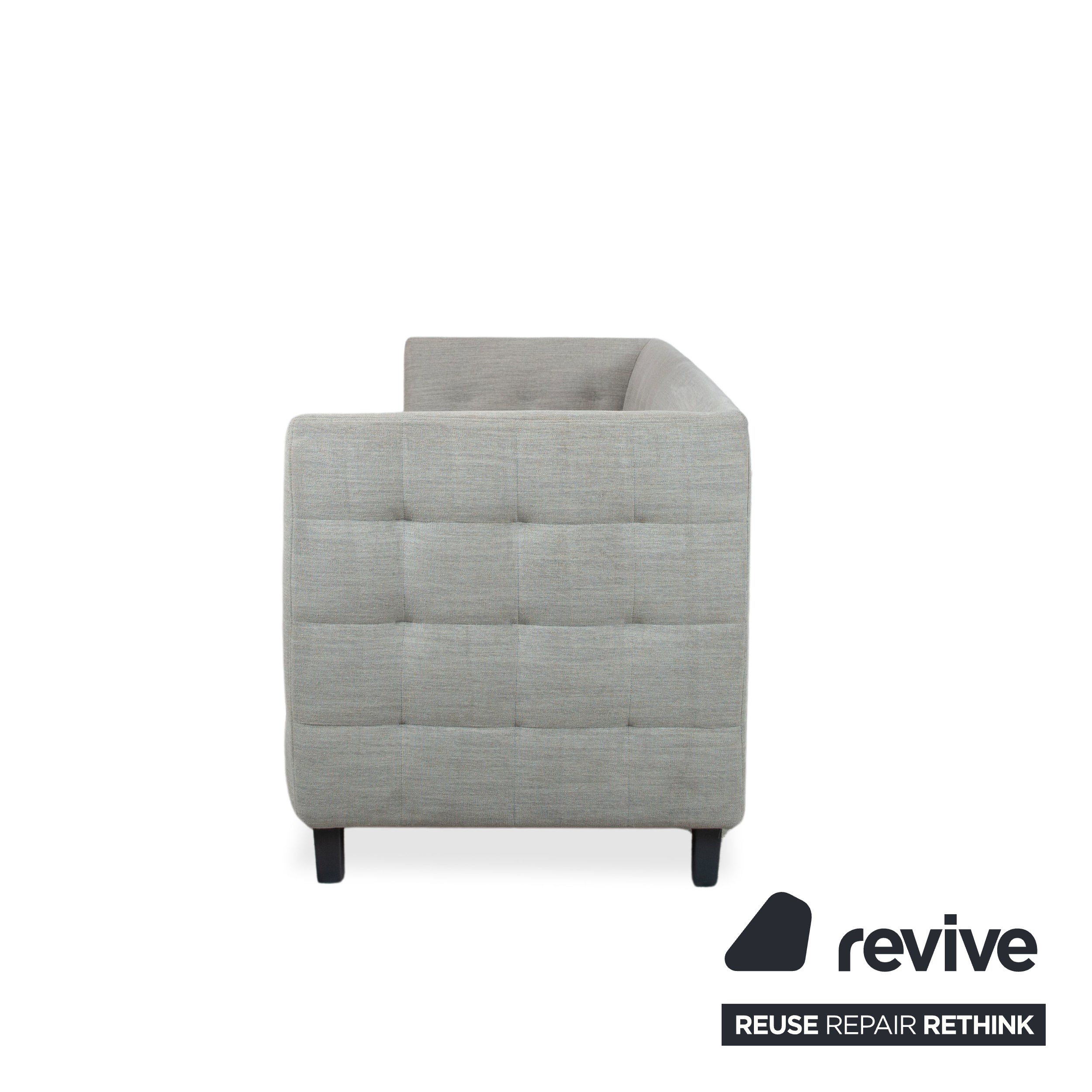 Ligne Roset MCD tyg tresitssoffa grå beige taupe soffa