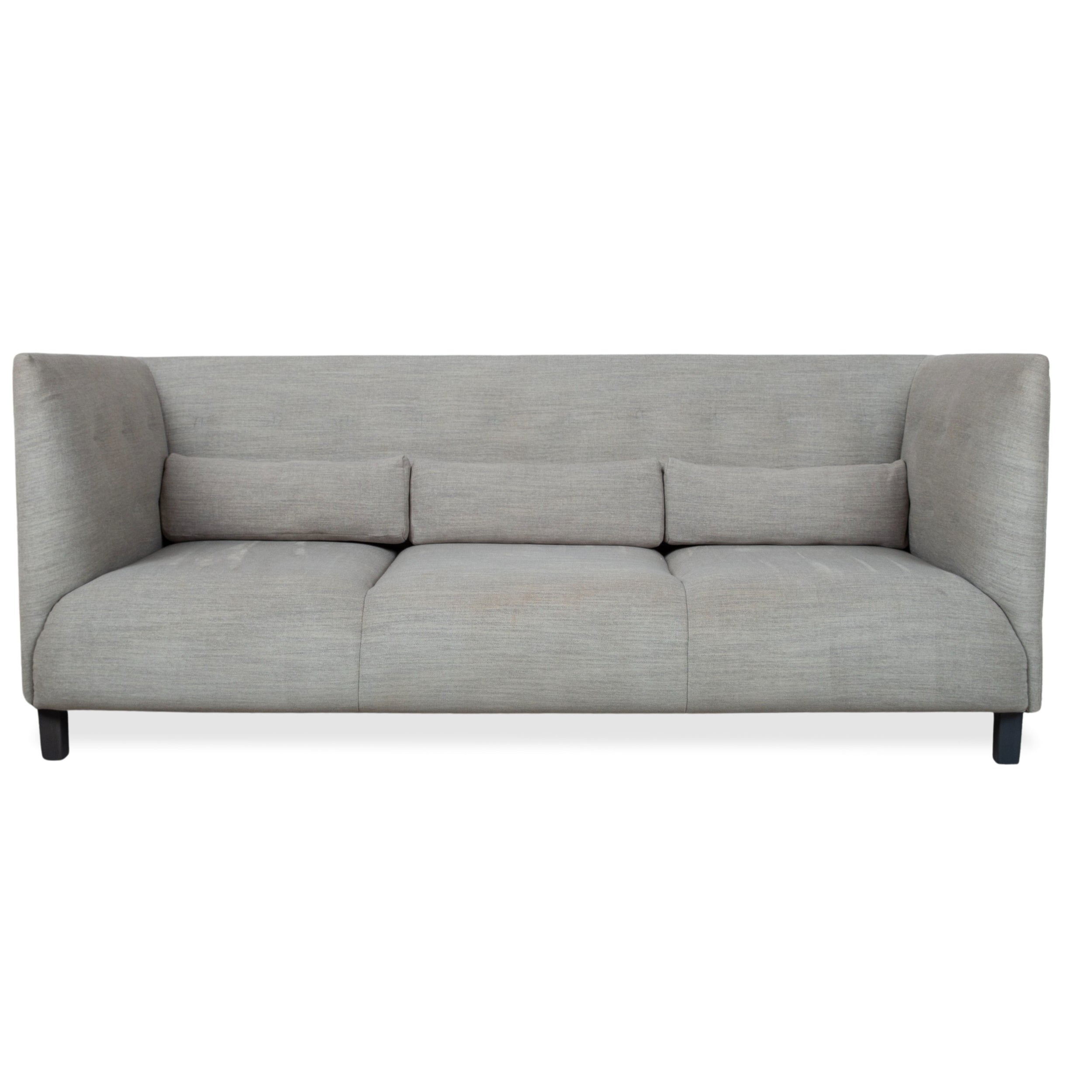 Ligne Roset MCD tyg tresitssoffa grå beige taupe soffa