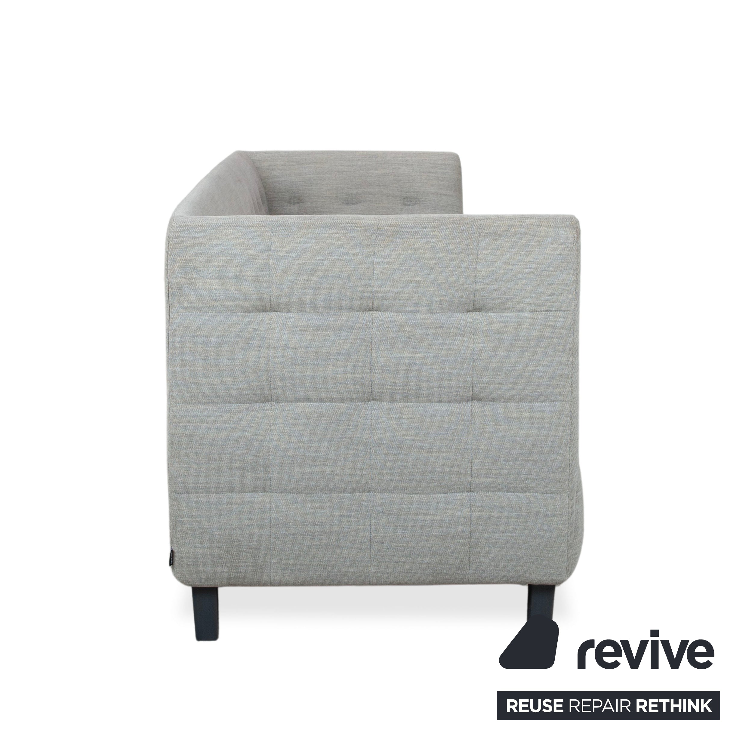 Ligne Roset MCD tyg tresitssoffa grå beige taupe soffa