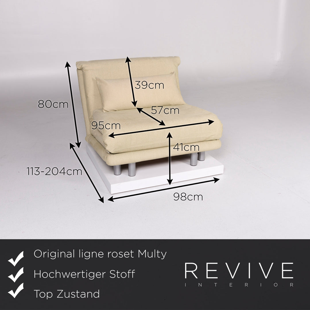 ligne roset Multy designer fabric armchair beige lounger #10408