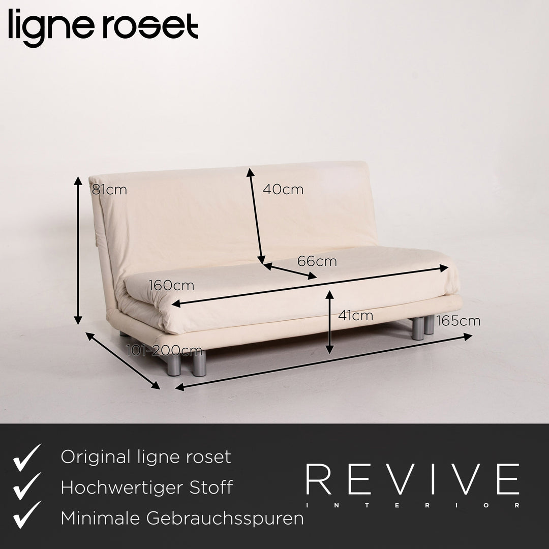 ligne roset Multy Creme Stoff Schlafsofa Dreisitzer Schlaffunktion Funktion Couch #13461