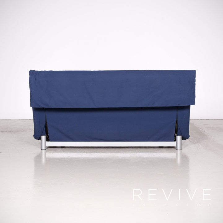 Ligne Roset Multy Designer Fabric Sofa Blue Three Seater Sofa Bed Couch Feature #7066