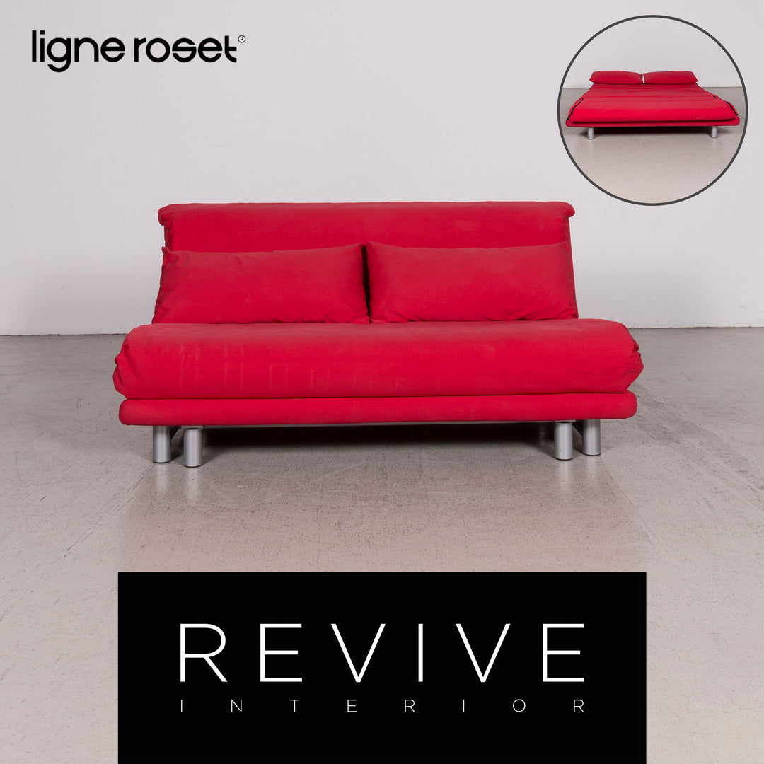 ligne roset Multy Designer Stoff Sofa Rot Zweisitzer Couch #8132