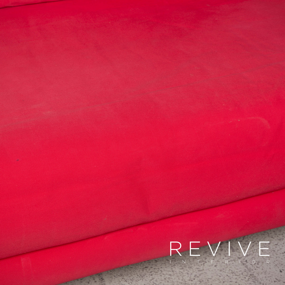ligne roset Multy Designer Stoff Sofa Rot Zweisitzer Couch #8132