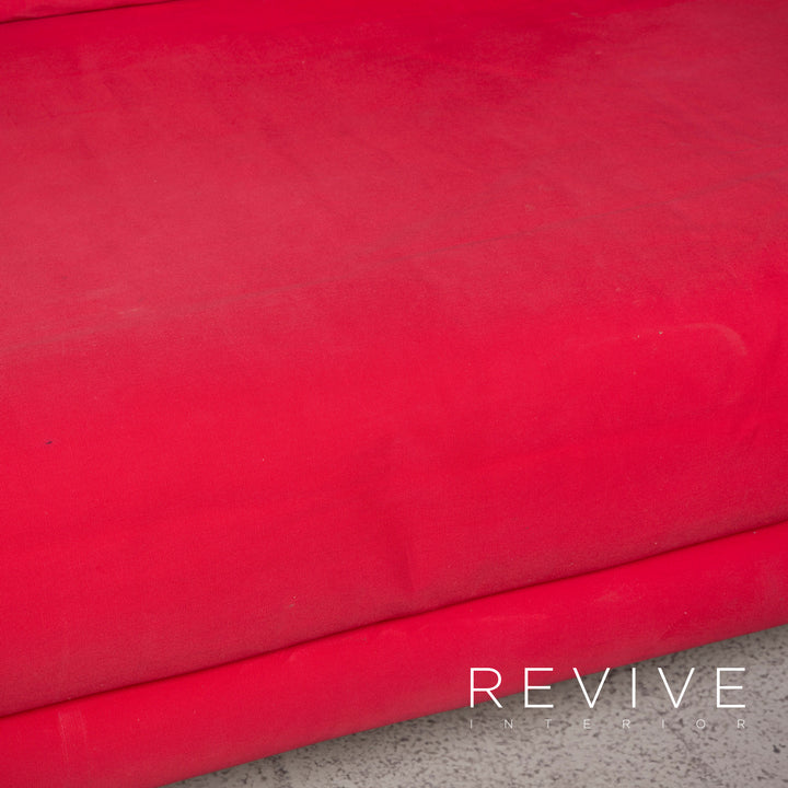ligne roset Multy Designer Stoff Sofa Rot Zweisitzer Couch #8132