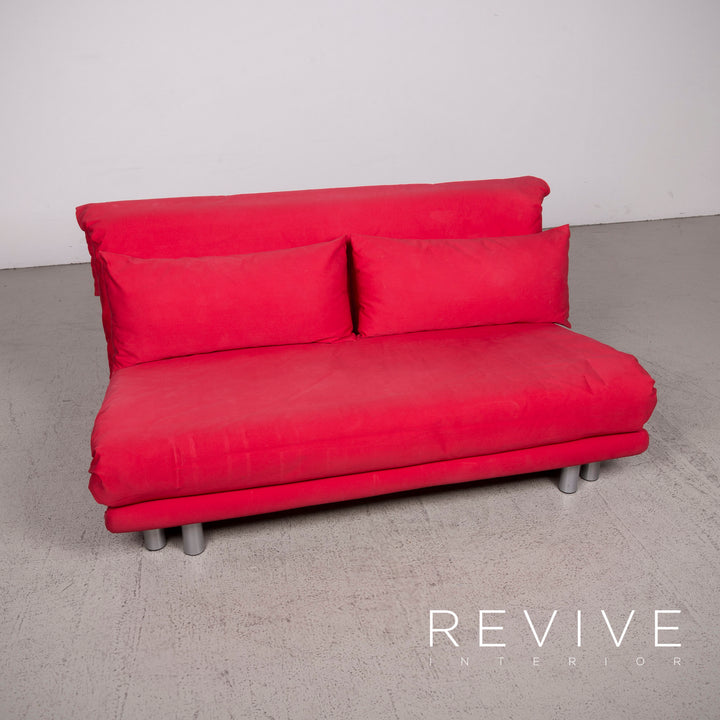 ligne roset Multy Designer Stoff Sofa Rot Zweisitzer Couch #8132