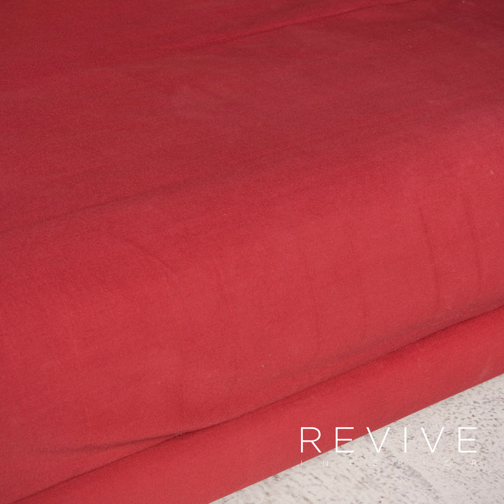 ligne roset Multy Designer Stoff Sofa Rot Zweisitzer Couch Funktion Bett Schlaffunktion #7769