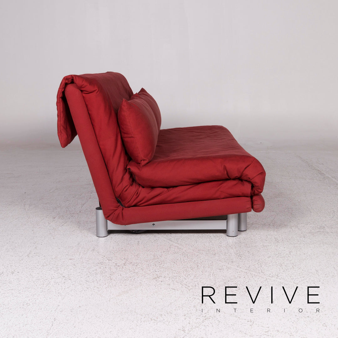ligne roset Multy Designer Stoff Sofa Rot Dreisitzer inkl. Schlafsofa Funktion #10083