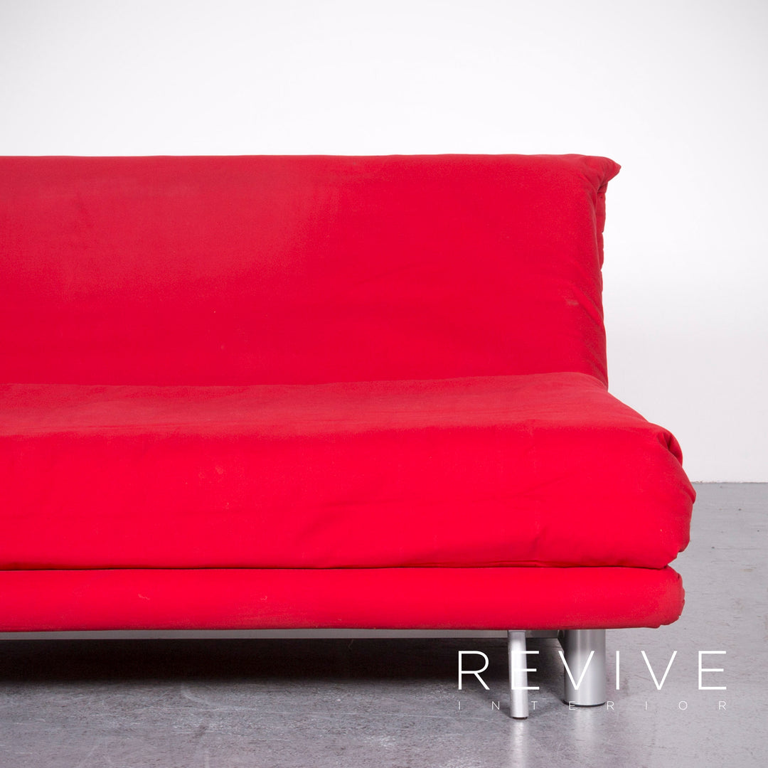 ligne roset Multy Designer Stoff Sofa Rot Dreisitzer Schlafcouch Funktion #6986