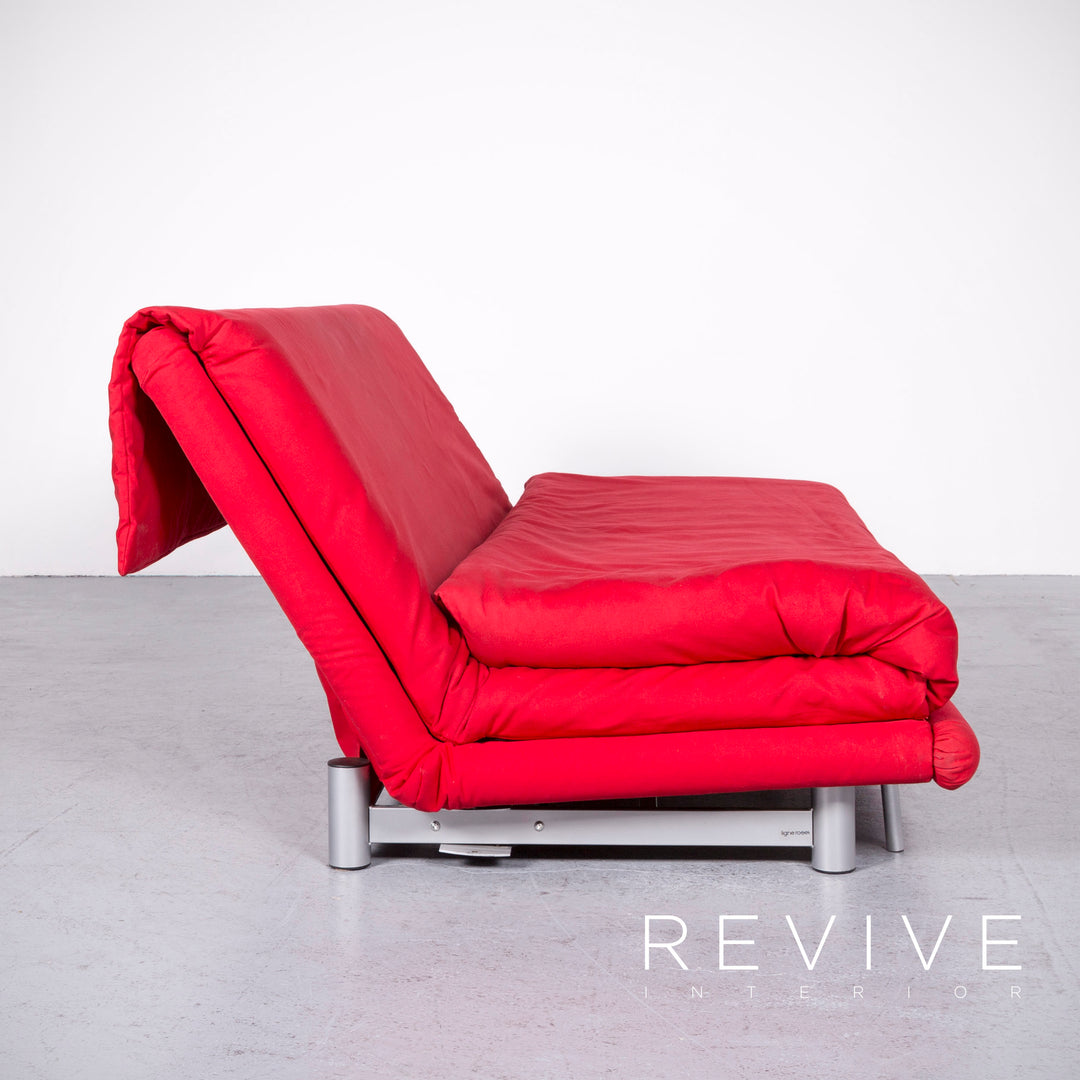 ligne roset Multy Designer Stoff Sofa Rot Dreisitzer Schlafcouch Funktion #6986