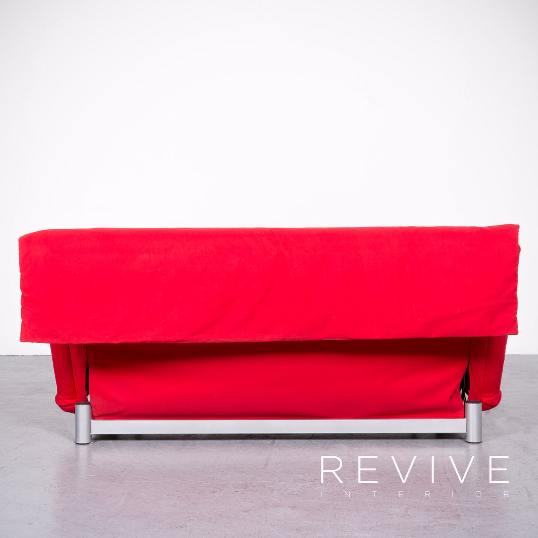 ligne roset Multy Designer Stoff Sofa Rot Dreisitzer Schlafcouch Funktion #6986