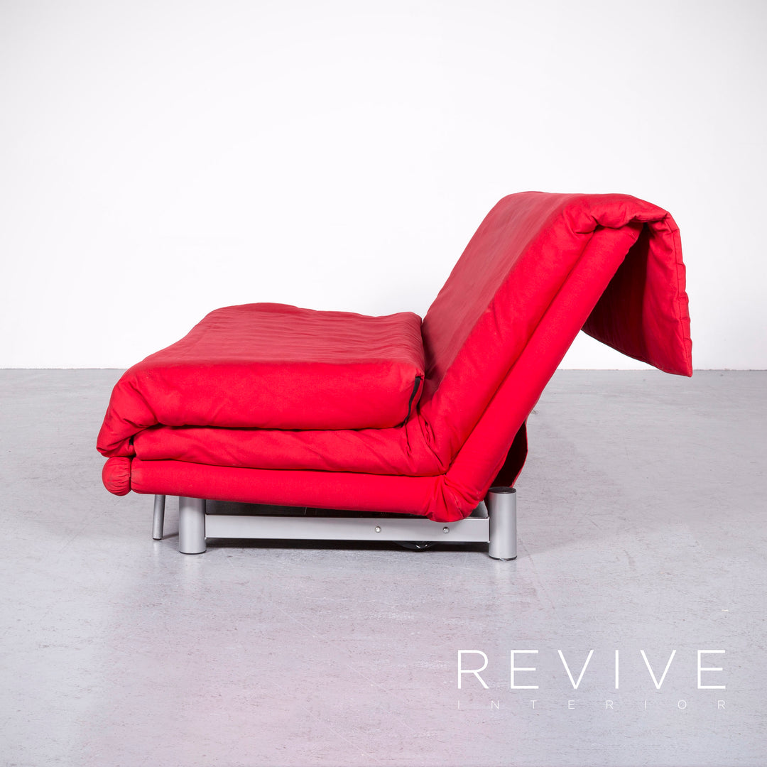 ligne roset Multy Designer Stoff Sofa Rot Dreisitzer Schlafcouch Funktion #6986