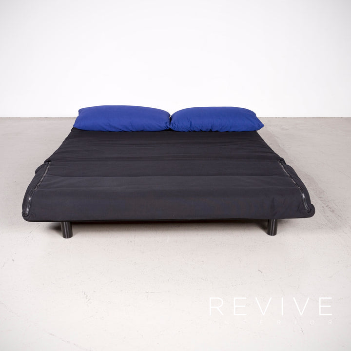 Ligne Roset Multy Designer Fabric Sofa Black Three Seater Couch Sleep Bed Feature #7744