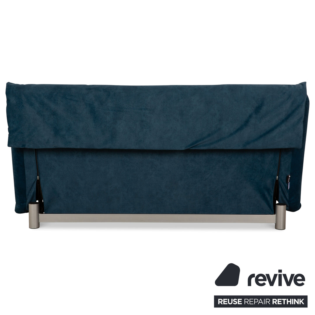 Ligne Roset Multy Dreisitzer Blau Petrol Schlafsofa Couch Sofa manuelle Funktion Neubezug