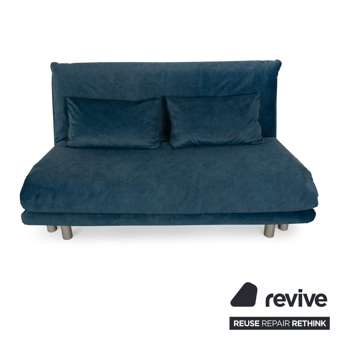 Ligne Roset Multy Dreisitzer Blau Petrol Schlafsofa Couch Sofa manuelle Funktion Neubezug