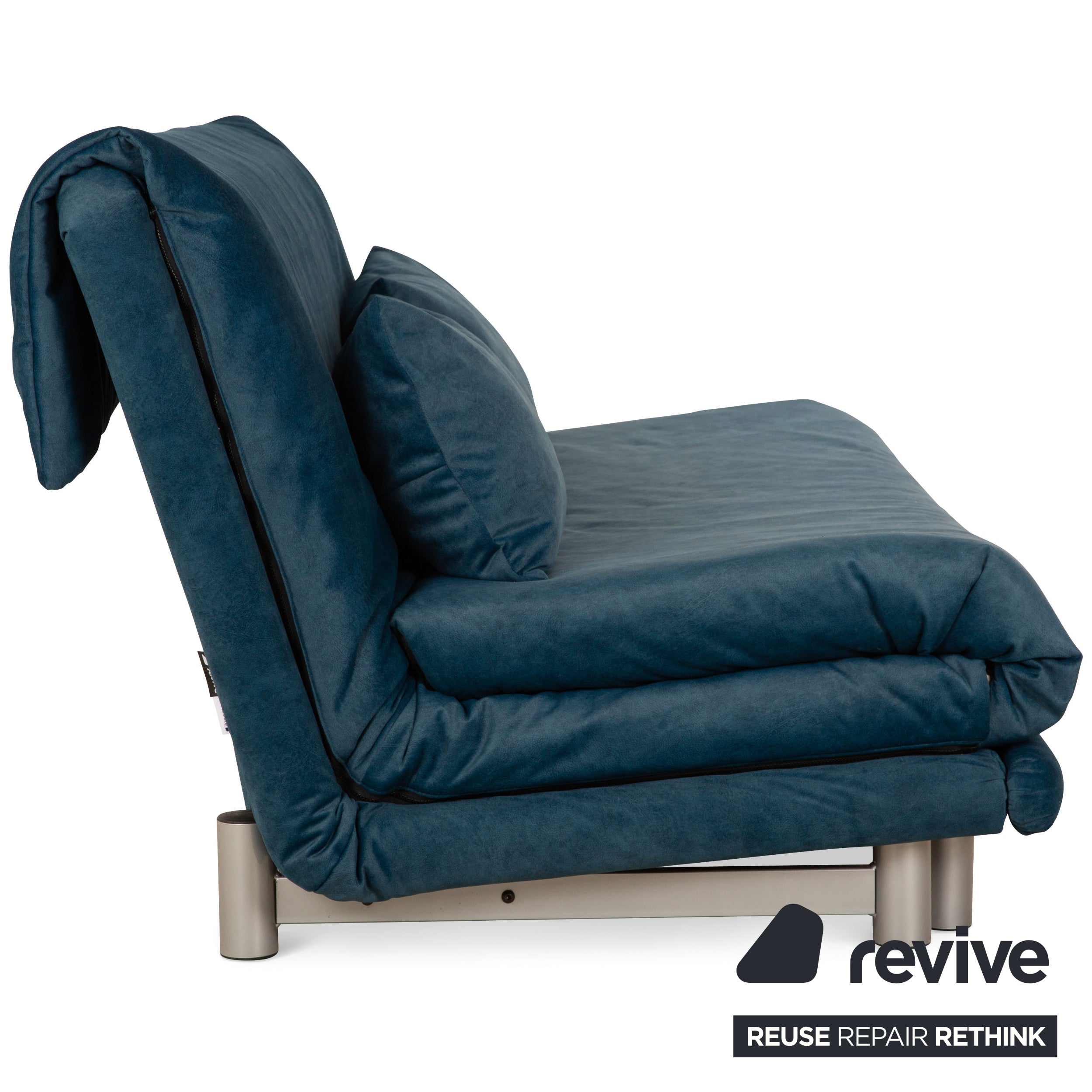 Ligne Roset Multy Canapé 3 Places Bleu Pétrole Canapé Lit Fonction Manuelle Sellerie Neuf