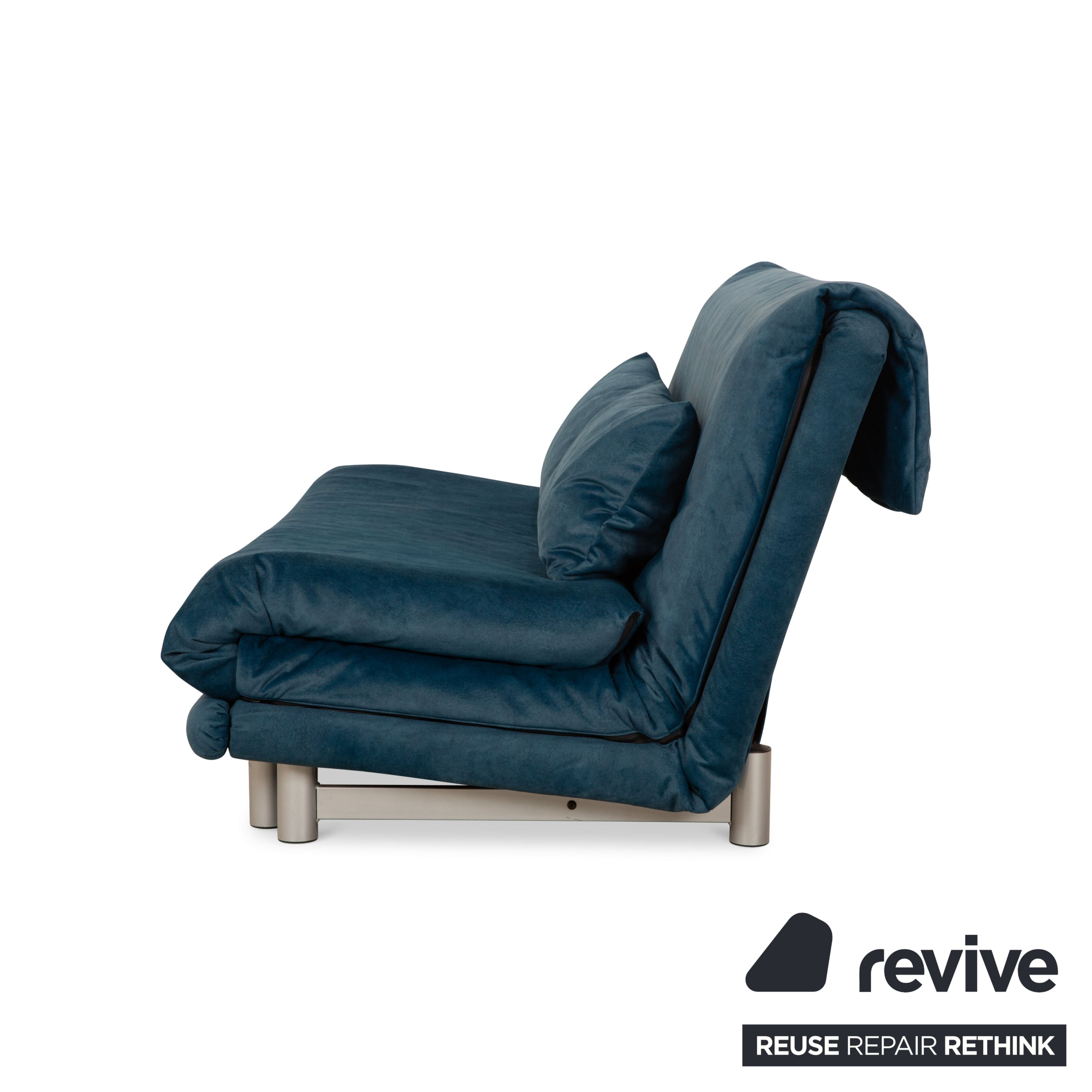 Ligne Roset Multy Canapé 3 Places Bleu Pétrole Canapé Lit Fonction Manuelle Sellerie Neuf