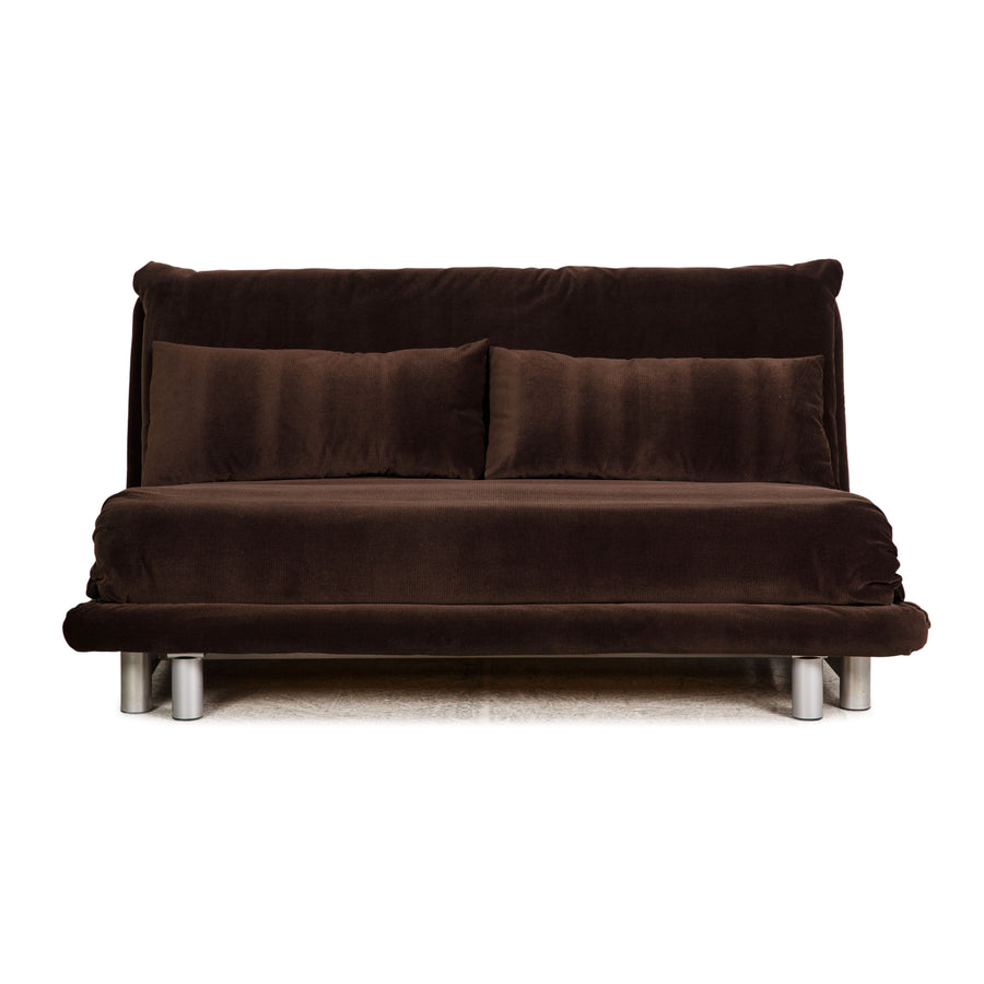Ligne Roset Multy 3 Seater Brown Sofa Bed Couch Fabric