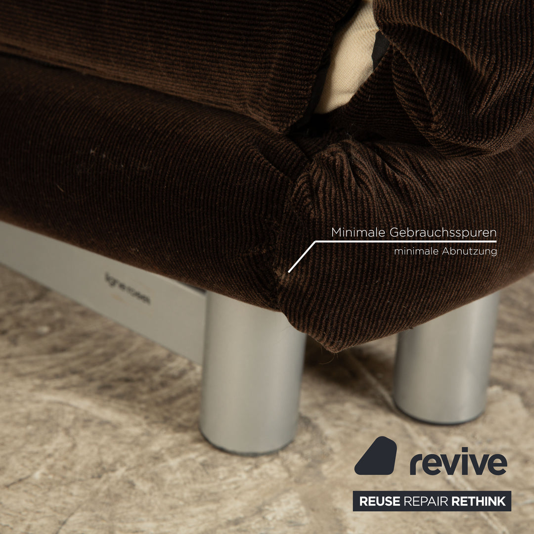 Ligne Roset Multy Dreisitzer Braun Schlafsofa Couch Stoff