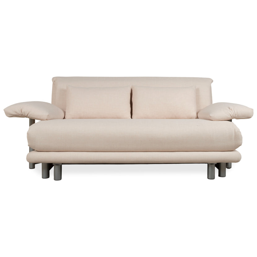 Ligne Roset Multy Three-Seater Cream White Manual Function Sofa Couch Sofa Bed Reupholstered VIVO 607
