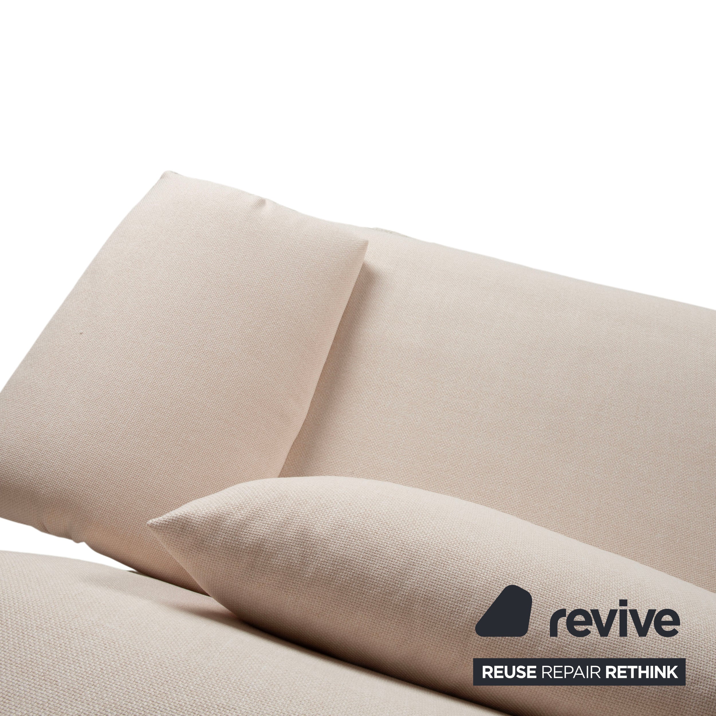 Ligne Roset Multy Three-Seater Cream White Manual Function Sofa Couch Sofa Bed Reupholstered VIVO 607