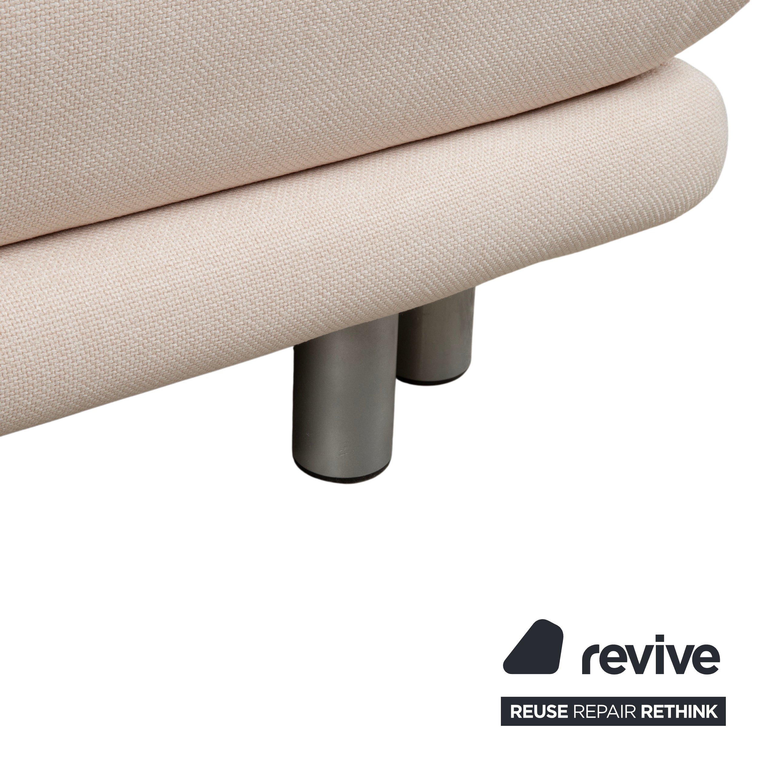 Ligne Roset Multy Three-Seater Cream White Manual Function Sofa Couch Sofa Bed Reupholstered VIVO 607