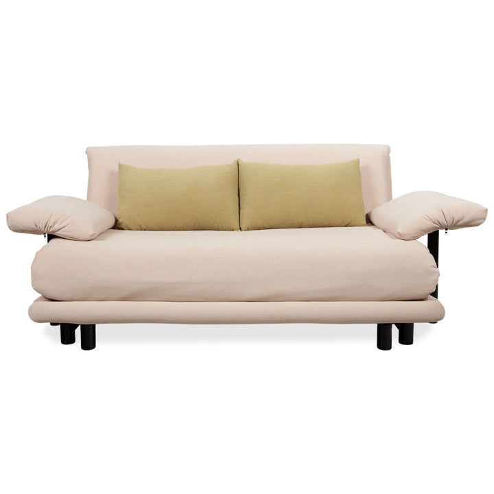 Ligne Roset Multy Dreisitzer Creme Sofa Couch manuelle Ausziehfunktion Schlafsofa Neubezug MALOU 110 inkl. Armlehnen