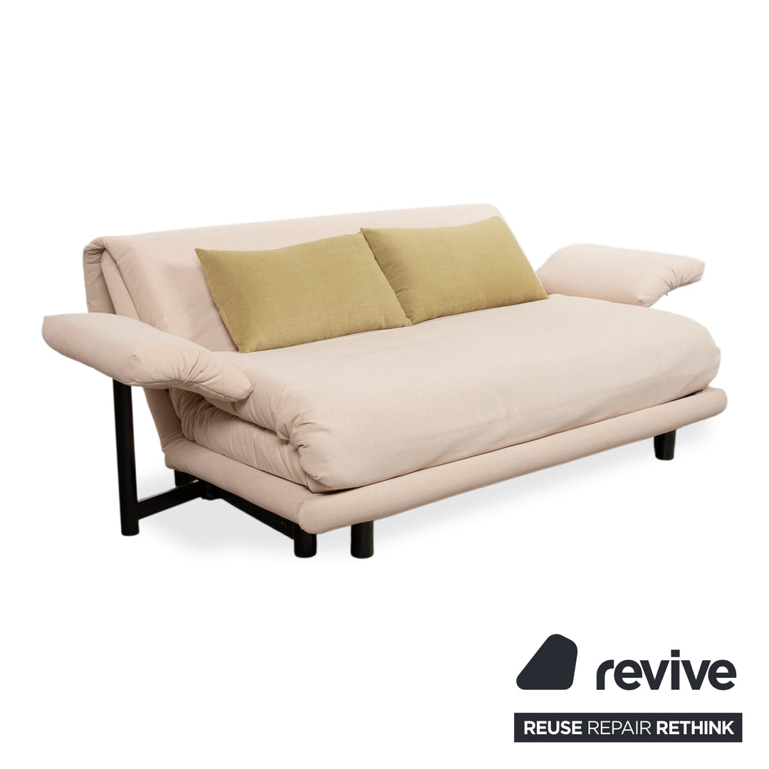 Ligne Roset Multy Dreisitzer Creme Sofa Couch manuelle Ausziehfunktion Schlafsofa Neubezug MALOU 110 inkl. Armlehnen
