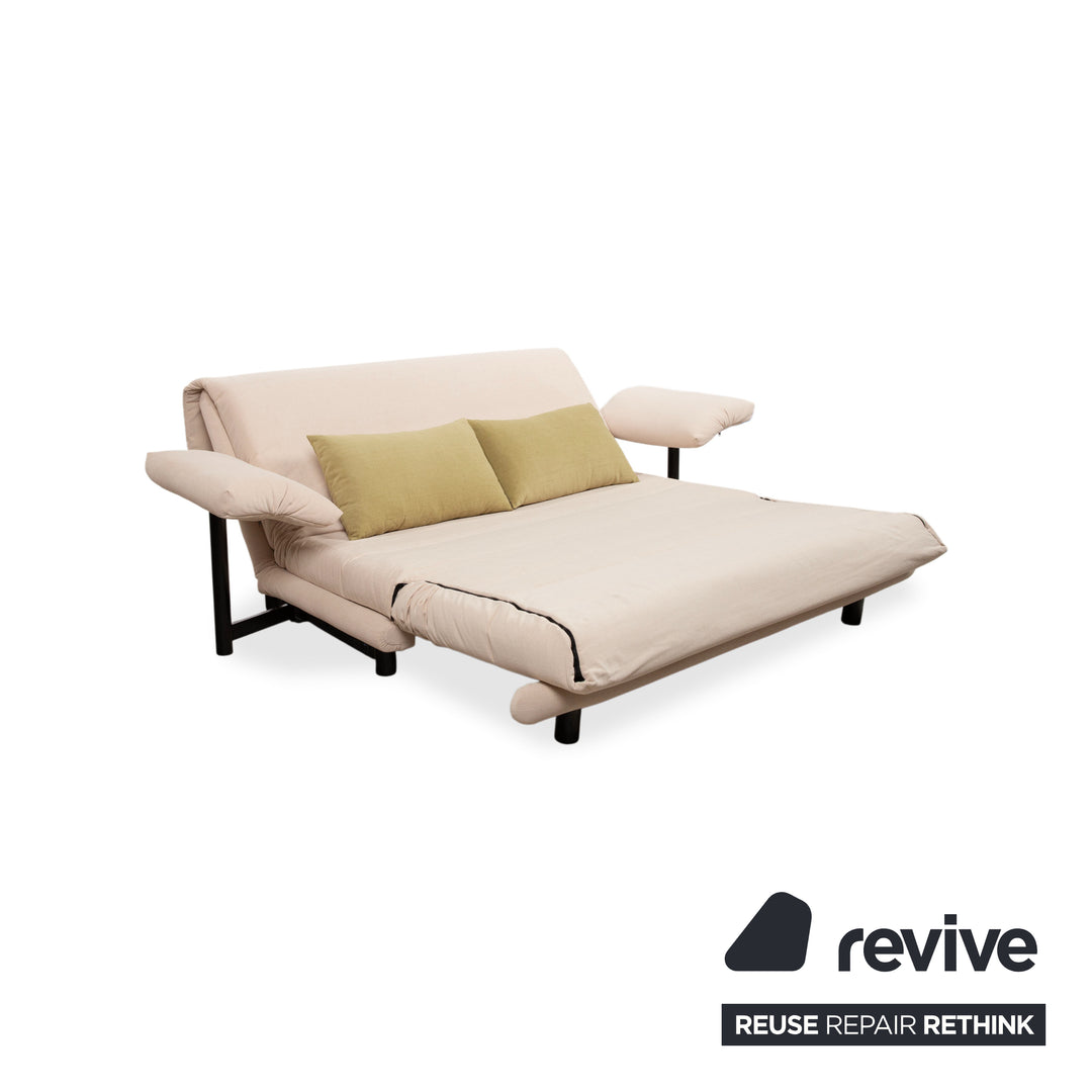 Divano a tre posti Ligne Roset Multy, colore crema, funzione letto manuale, rivestimento nuovo MALOU 110, inclusi braccioli