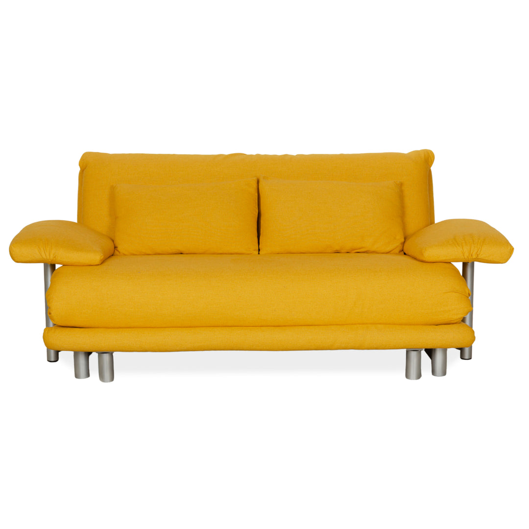 Ligne Roset Multy trois places jaune avec accoudoirs et fonction veille manuelle