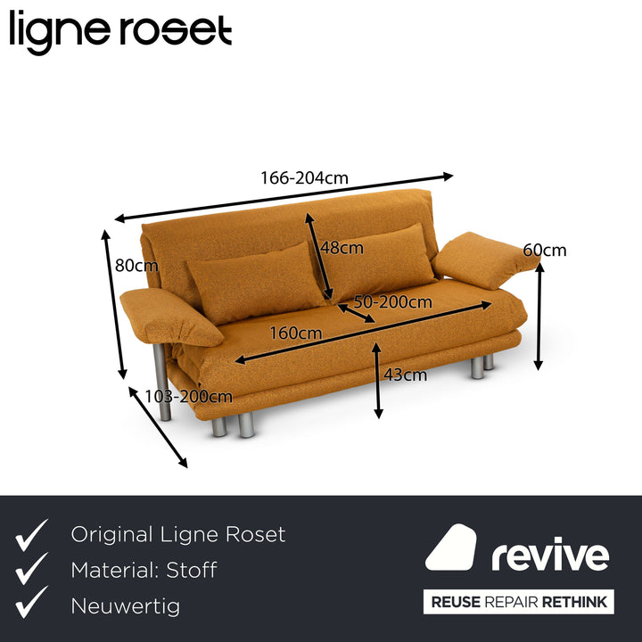 ligne roset Multy three-seater yellow incl. armrests sofa bed couch