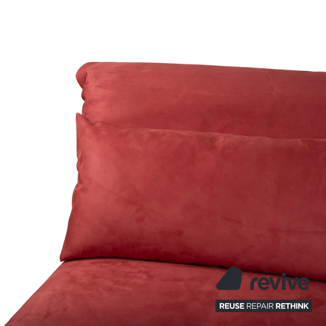 Ligne Roset Multy Dreisitzer Stoff Rot Orange Schwarz manuelle Schlaffunktion Schlafsofa Couch Neubezug