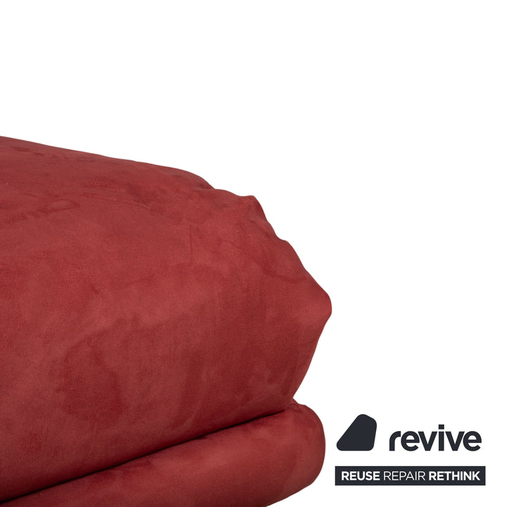 Ligne Roset Multy Dreisitzer Stoff Rot Orange Schwarz manuelle Schlaffunktion Schlafsofa Couch Neubezug