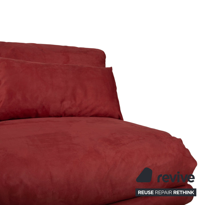 Ligne Roset Multy Dreisitzer Stoff Rot Orange Schwarz manuelle Schlaffunktion Schlafsofa Couch Neubezug