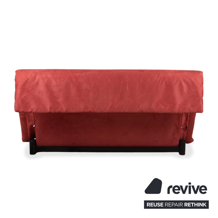 Ligne Roset Multy Dreisitzer Stoff Rot Orange Schwarz manuelle Schlaffunktion Schlafsofa Couch Neubezug