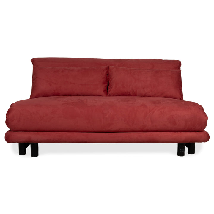 Ligne Roset Multy Dreisitzer Stoff Rot Orange Schwarz manuelle Schlaffunktion Schlafsofa Couch Neubezug