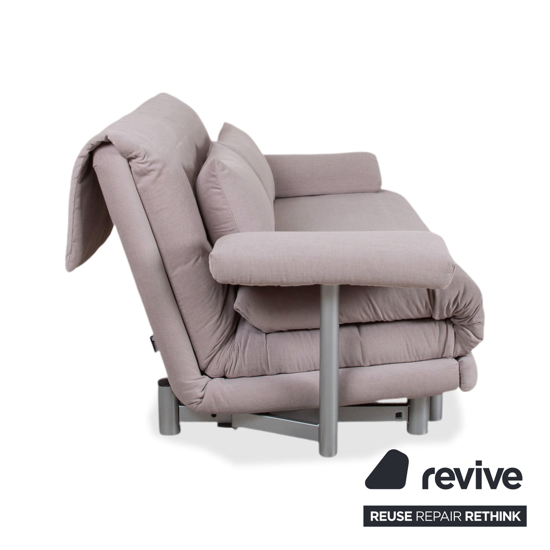 Ligne Roset Multy Stoff Dreisitzer Sofa Couch Grau manuelle Funktion Schlafsofa Neubezug MALOU 115