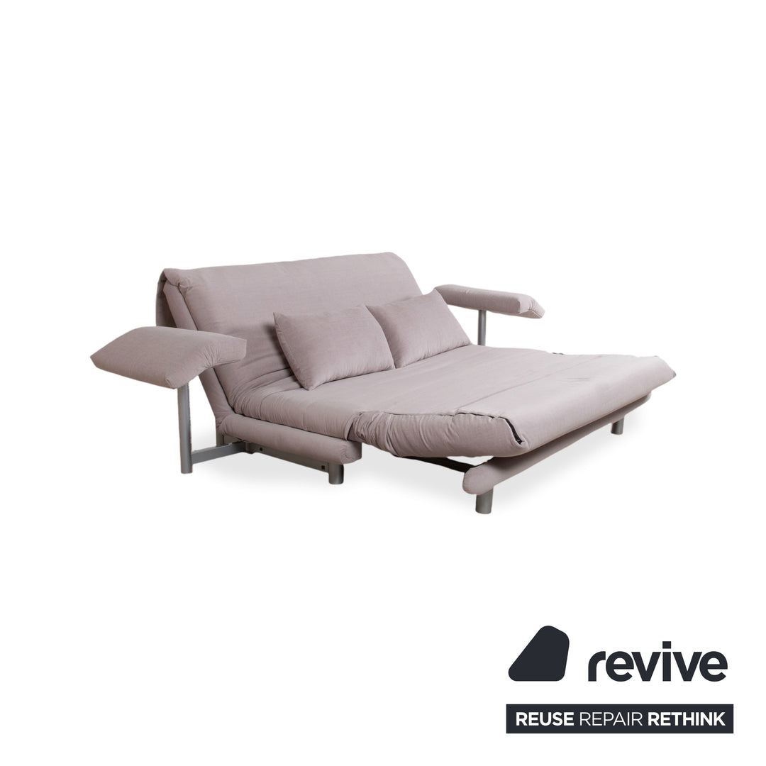 Ligne Roset Multy Stoff Dreisitzer Sofa Couch Grau manuelle Funktion Schlafsofa Neubezug MALOU 115